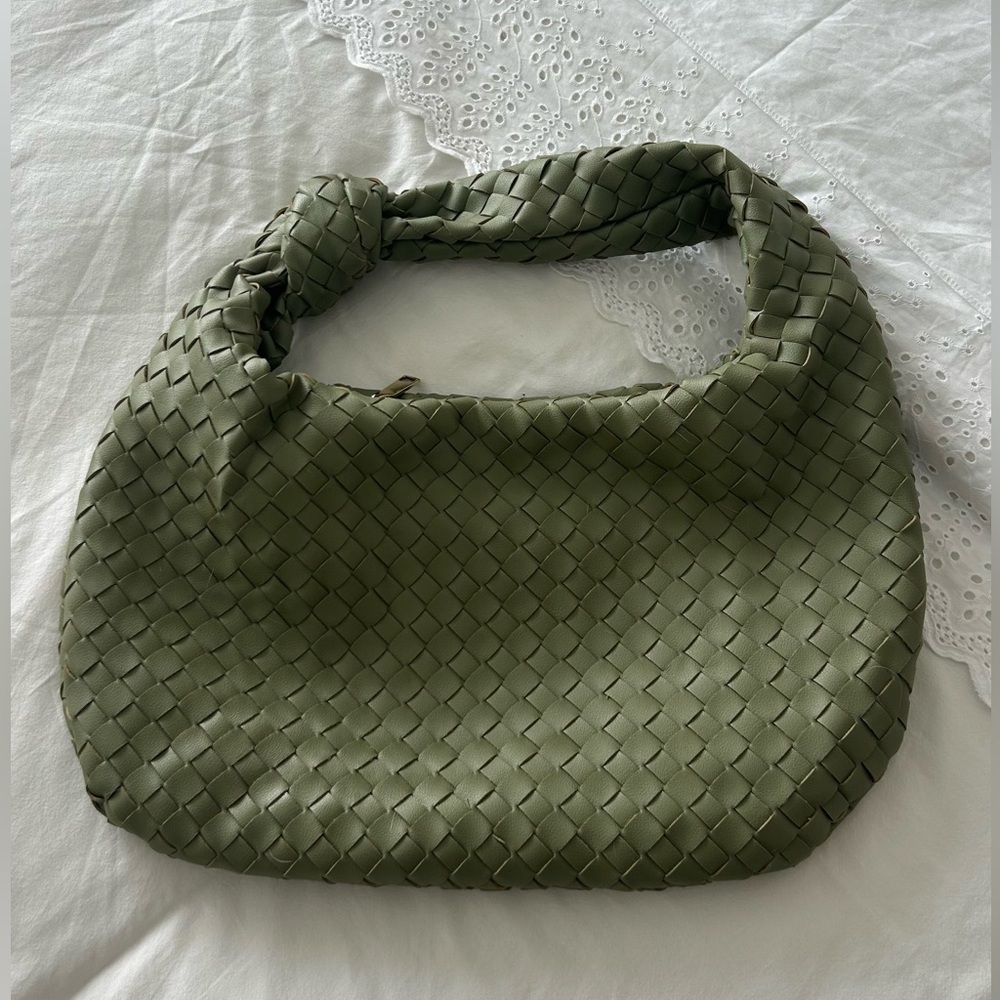 Urban Expressions Woven Knot Faux Leather Bag
